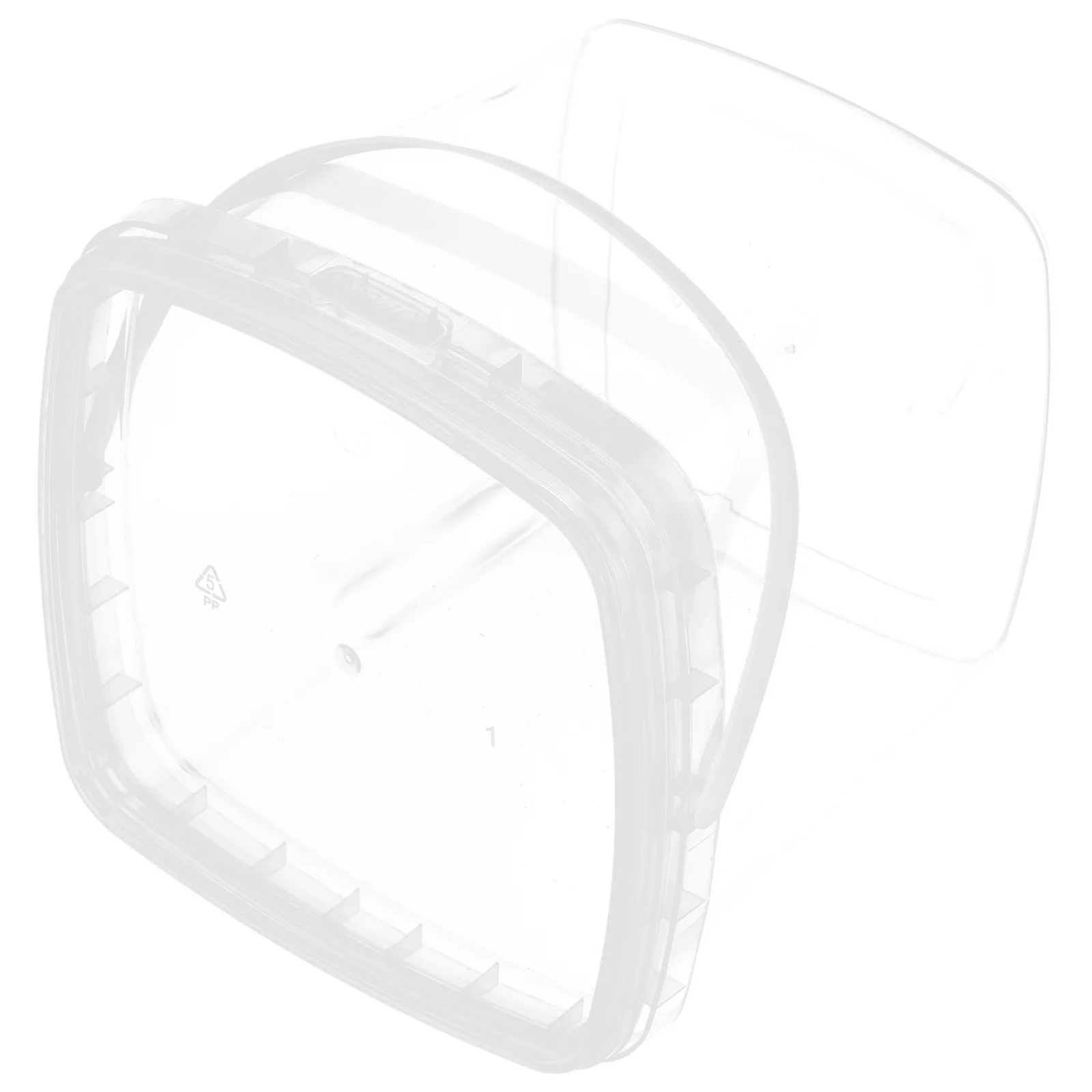 

2L Clear Plastic Pail Bucket with Lid Sturdy Handle Multifunctional Food Water Storage for Household Garage Outdoor Activities