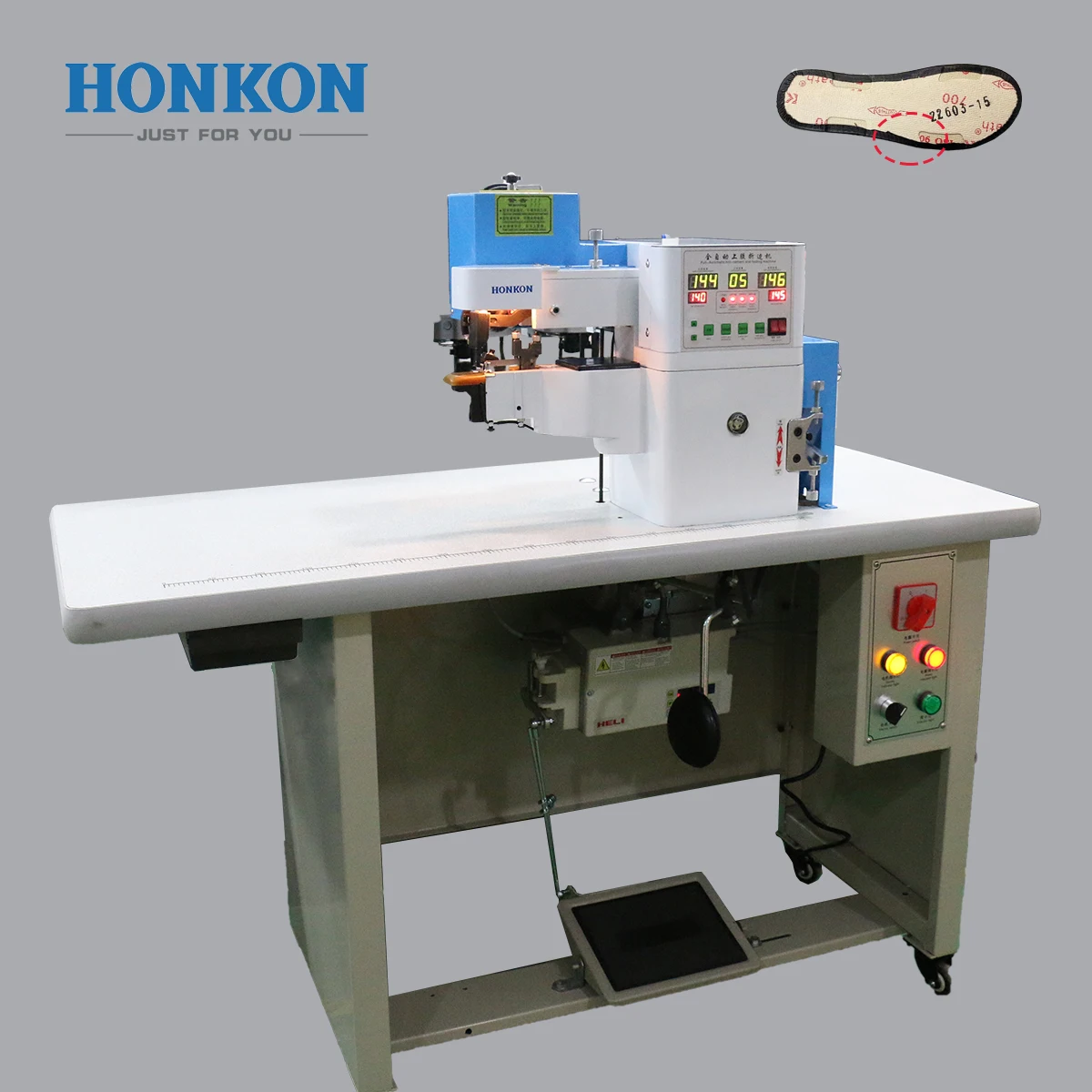 

Honkon HK-911 Shoe Machines for Folding Gluing Shoe Insole Leather Suitable for Fur Material