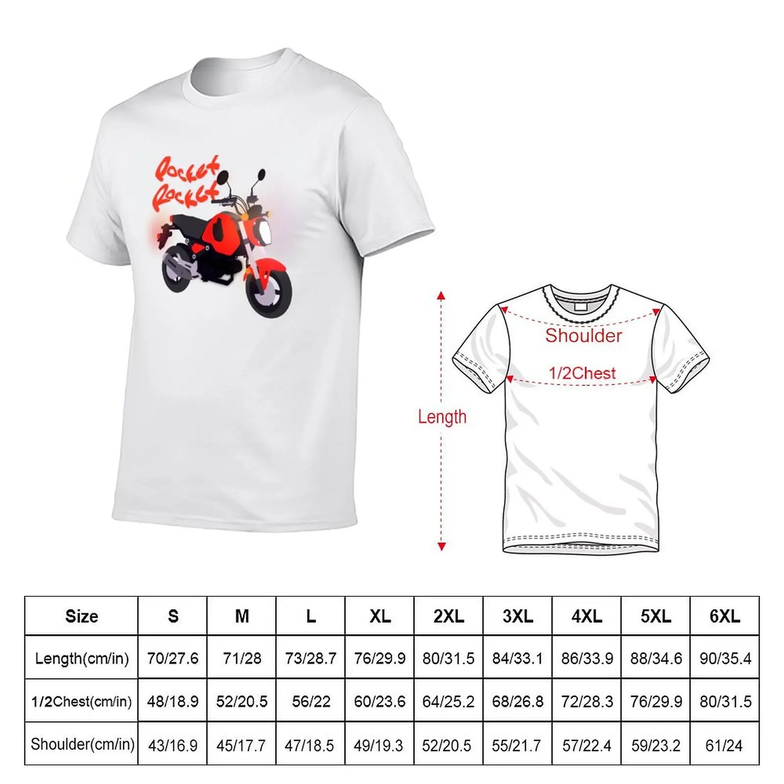 Red Pocket Rocket T-Shirt t shirts for man slim fit cotton tshirt 100% T-Shirt