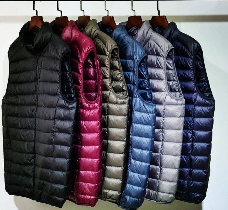 Men's Vest Down Jacket 2023 New Arrivals Autumn Winter Keep Warm White Duck Down Men Sleeveless Puffer Coat