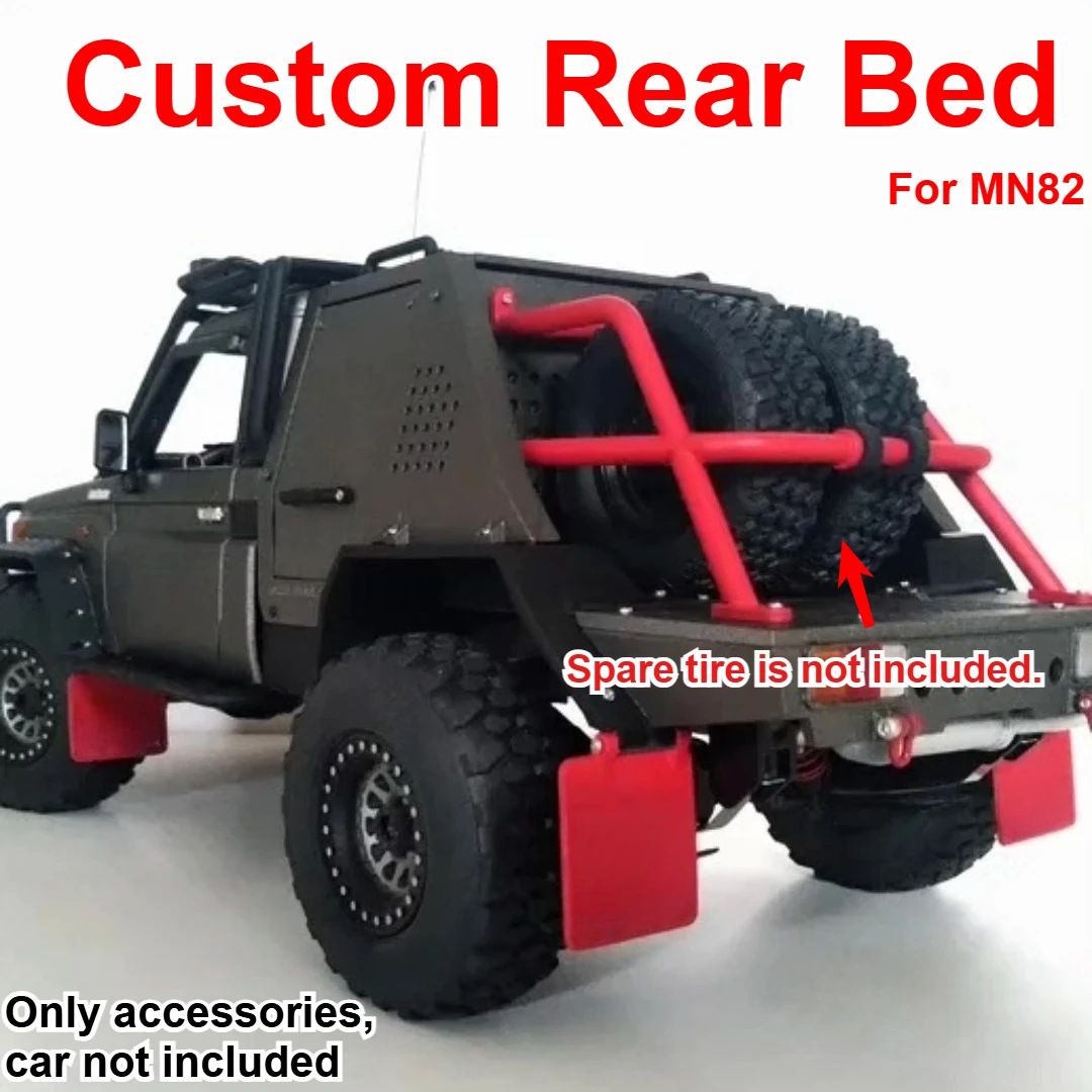 For MN82 1/12 RC Offroad Crawler Roll Cage Tube Hunting Rear Bed Custom Model Number Decorative Styling Decor Upgrade Parts