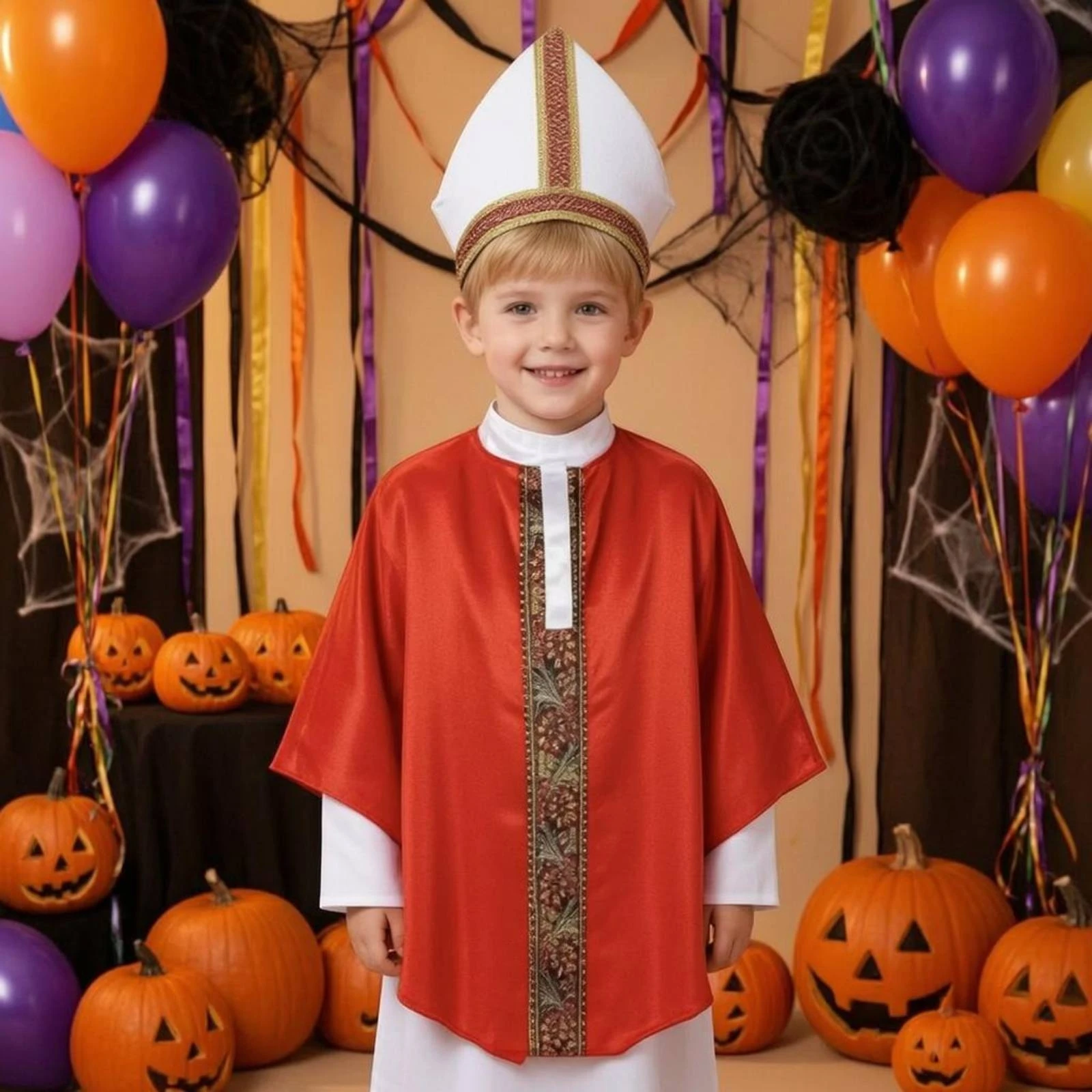 Robe and Cape Costume Performance Use Clergy Costume Outfit Church Pageant Creative Photography for Children, Dress-Up