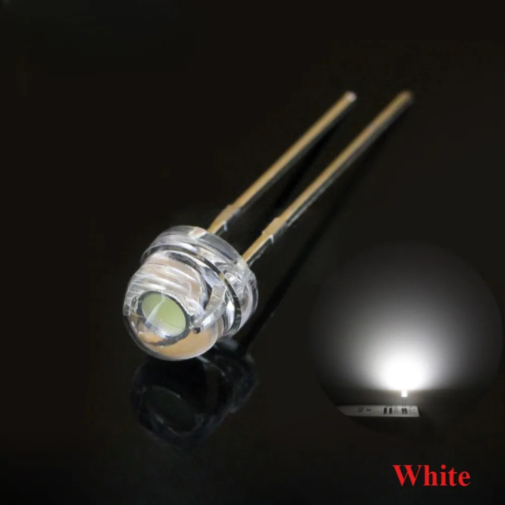 100Pcs 12V LED Beads Ultra Bright 4 8mm Straw Hat Light Emitting Diodes 9 13V Wide Voltage for Car Auto Home Interior Lighting D