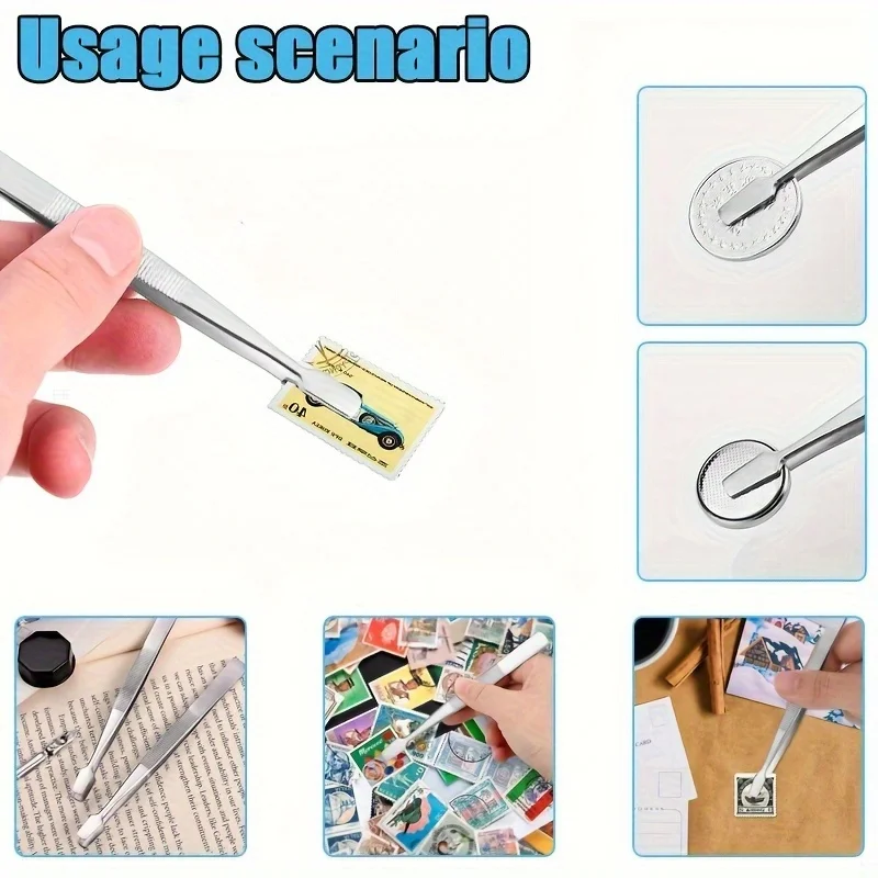 우표, 동전 수집용 정밀 핀셋, 넓은 팁, 내구성, 우표학, 동전 수집용