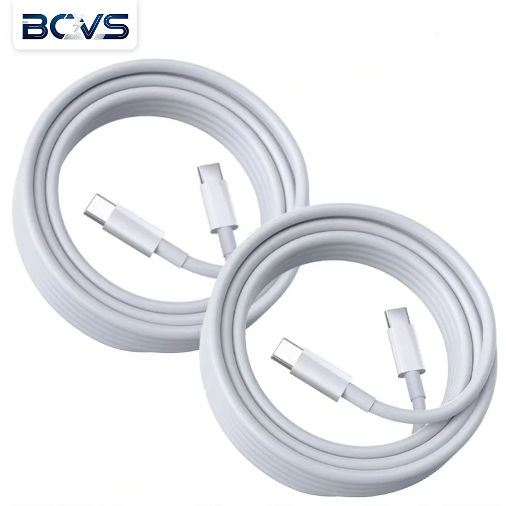 bcvs-2-pecas-cabo-de-carregamento-rapido-usb-c-para-usb-c-3-6-10ft-tipo-c-para-iphone-16-15-pro-pro-max-plus-ipad-pro-air5-macbook-samsung