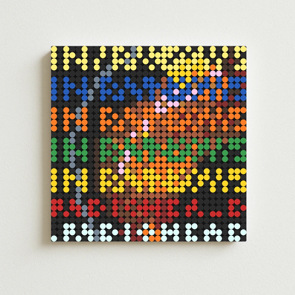 

Radiohead Music Album Building Blocks Mural Wall Art Living Room Home Decoration Gift Pixel Art Blocks Poster