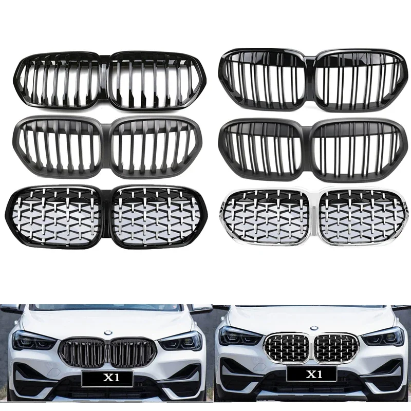 

Front Center Grille Sport Grilles Replacement ABS Fit For BMW X1 F48 F49 2020 2021 2022+