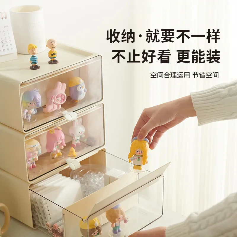 

Organizer Desktop Drawer Free Combination Storage Box Plastic Hairpin Makeup Closet Dustproof Cosmetics Desk Storage Rack