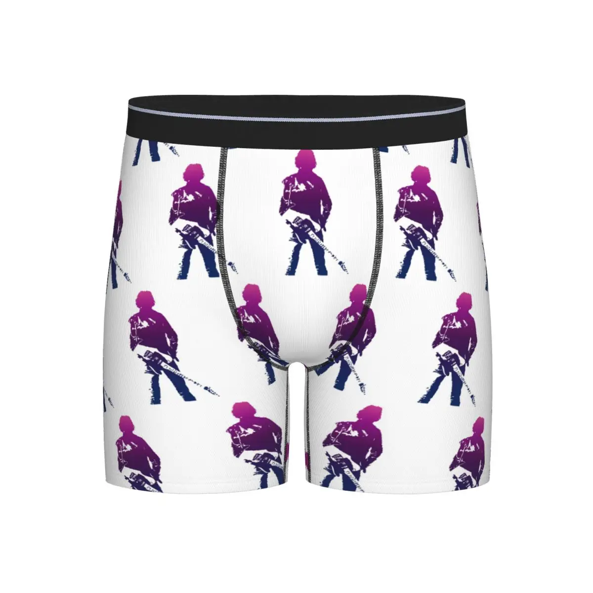 

Long Boxer Underpants Shorts Guitar Springsteen Panties Male Breathable Underwear for Homme Man Boyfriend Gifts