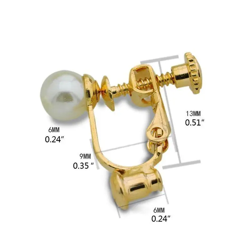 A52E DIY handgefertigte Clip-on-Ohrring-Konverter, Schraub-Ohrclip-Konverter, verwandeln Sie Ohrstecker mit silberner Nadel in – Detail 8