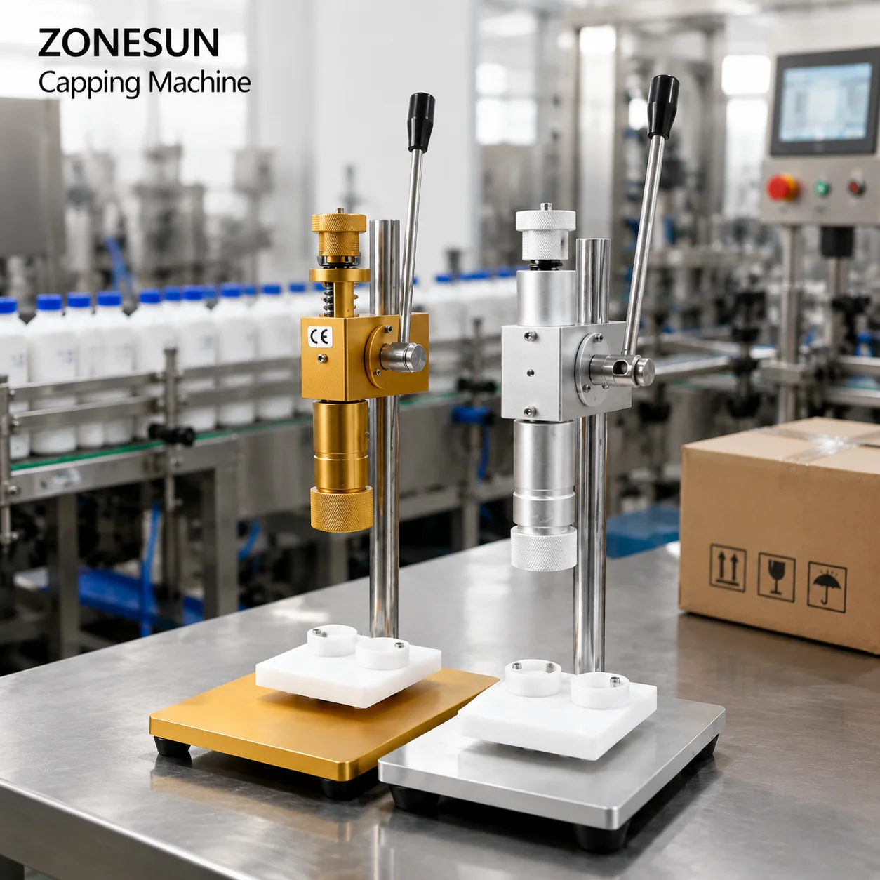 ZONESUN ZS-TYG2 Manual Perfume Bottle Crimper Capper Collar Ring Pressing Machine Spray Pump Sealer 13mm 15mm 18mm 20mm Tools