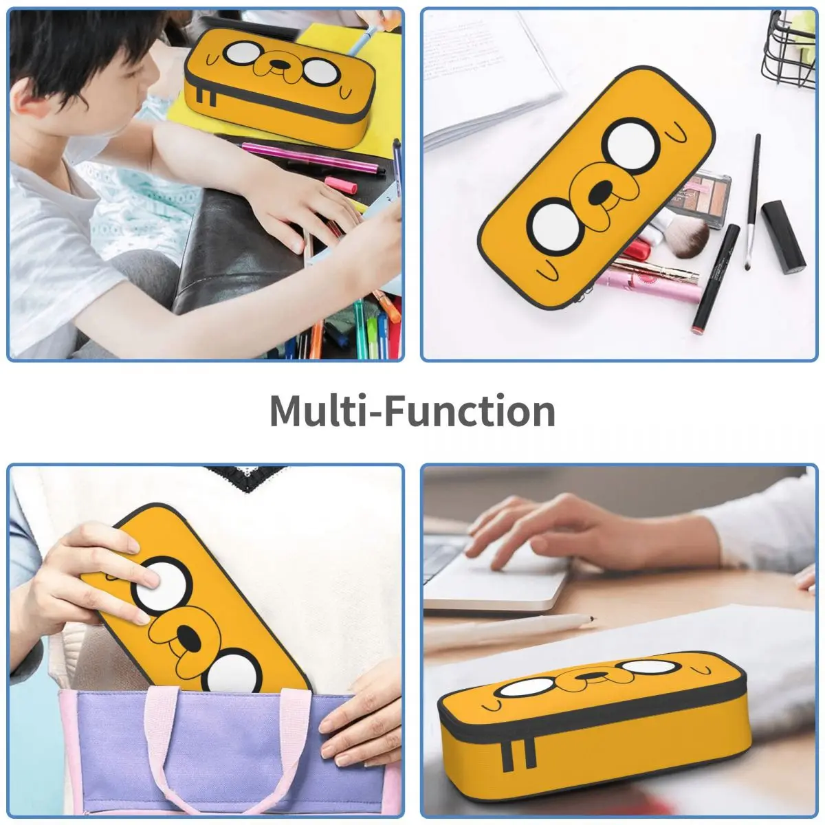 Adventure Time Jake\'s Eyes Pencil Cases Large Capacity Pen Bags Pen Box Pencil Pouch For Boys Girls Students Stationery School