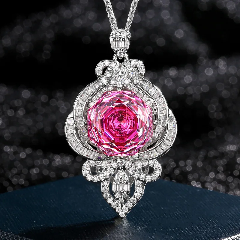 

Хит продаж: новые украшения с позолоченной медной основой цвета драконьего фрукта, изысканный кулон с основным камнем 16 мм.