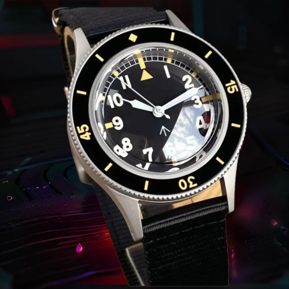 

50-Fathoms пескоструйная обработка в стиле ретро 40 мм с двойным куполом, сапфировое стекло, керамический безель, люмен, 20 АТМ, Япония, NH35A, автоматические часы для мужчин