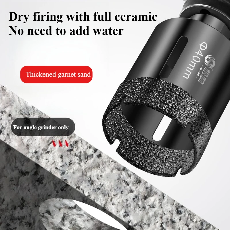 Picture 7: Angle grinder hole opener, special punching drill for full tile hand grinder, glass marble dry punching