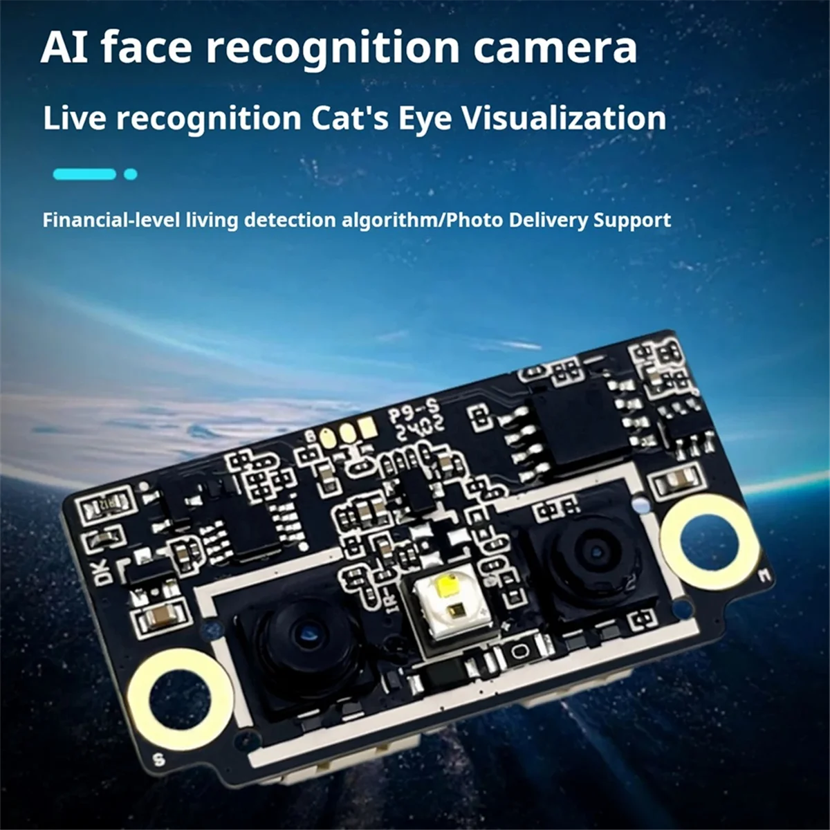 Módulo de reconhecimento facial HLK-FM888 3D Câmera binocular Detecção ao vivo Intercomunicador visual Fechadura inteligente de porta USB Áudio e vídeo