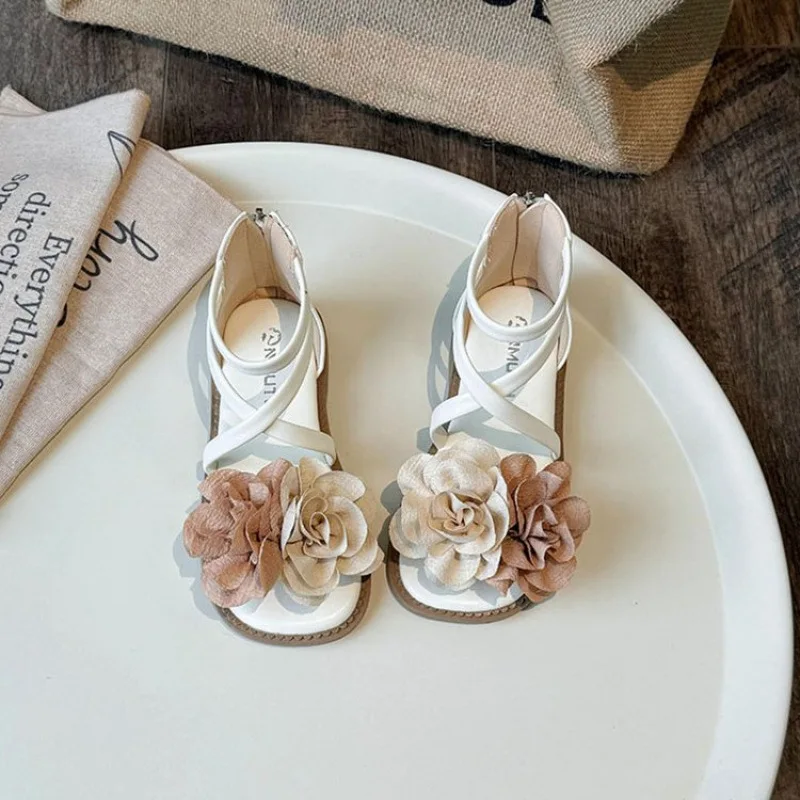 Girls Fashion Sandals2026summer New Korean Version Child Soft Soled Open Toe Shoe Casual Girls Slip Comfortable Versatile Sandal