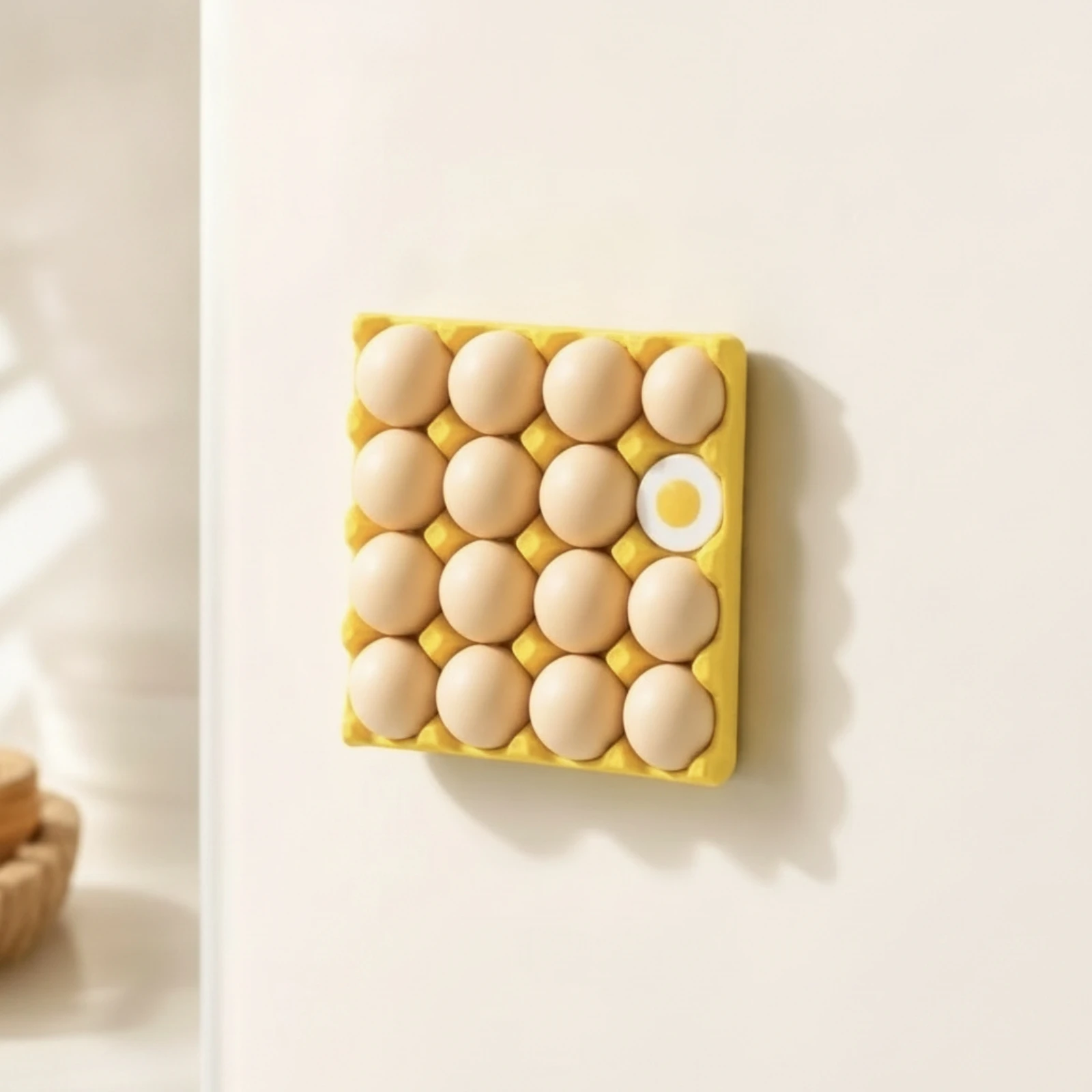 Miniature Egg Tray Magnetic Piece Compact Egg Tray Magnetic Piece Mini Refrigerator Magnetic Pieces Smooth 3D Refrigerator