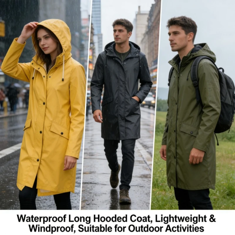 

Женская водонепроницаемая куртка-дождевик для активного отдыха, ветрозащитное длинное пальто для осенне-зимних походов