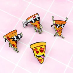 Pin Club | Funny Sunglasses Pizza Brooches Hachimaki Headband Enamel Lapel Badges Cute Food Accessory Backpack Hat Jewelry Gift