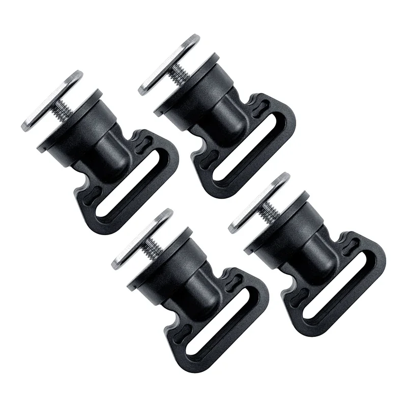 4Pcs Nylon Marine Track Mount Vertical Tie Downs with T-bolt for Securing Cooler Rail Mount Fishing Kayak Canoe Rowing Boat Deck