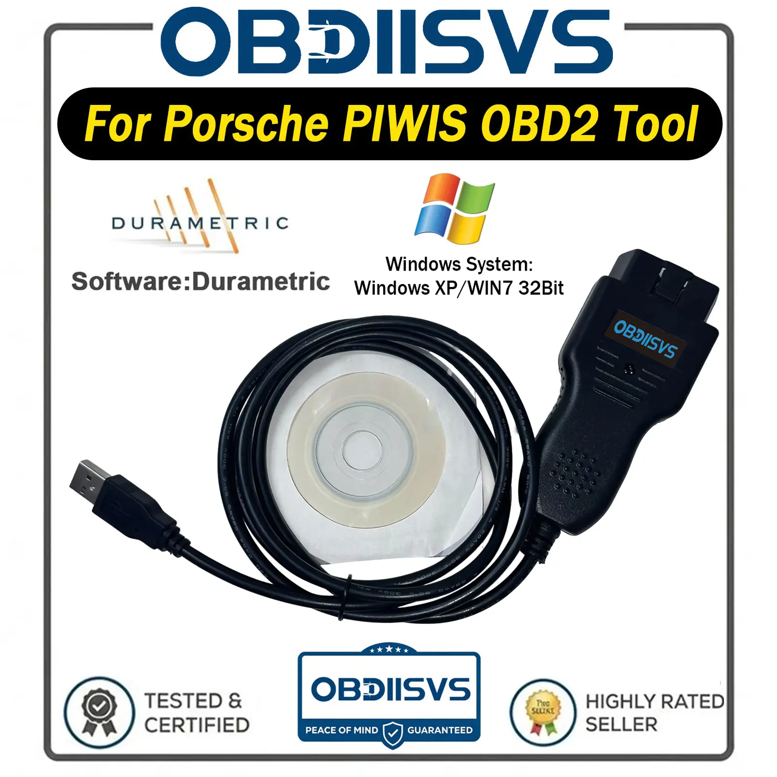 For Porsche PIWIS With Durametric Diagnostic Scanner Code Reader for Porsche 911 Turbo/Carrera, Boxster, Cayenne, Cayman Vehicle