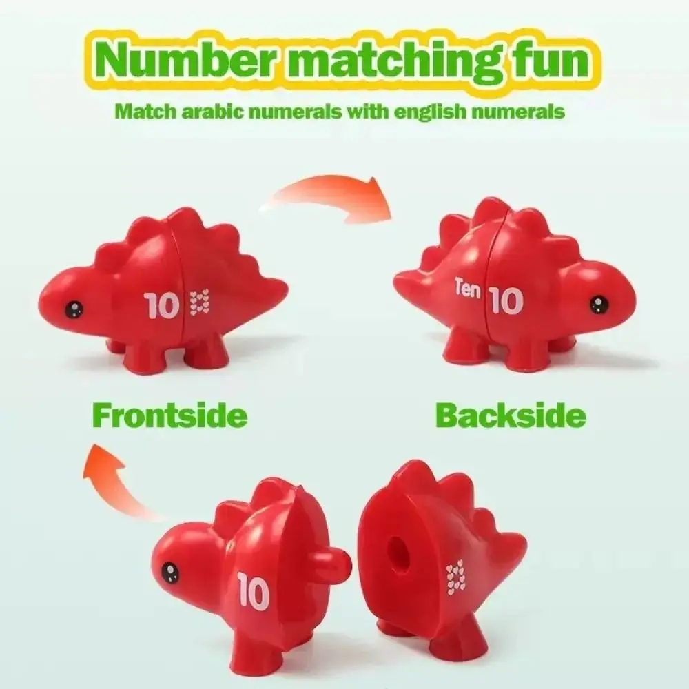 Juguete de letras de plástico a juego, patrón de conteo de números de doble cara, clasificación de colores, juguete Montessori, juego IQ portátil