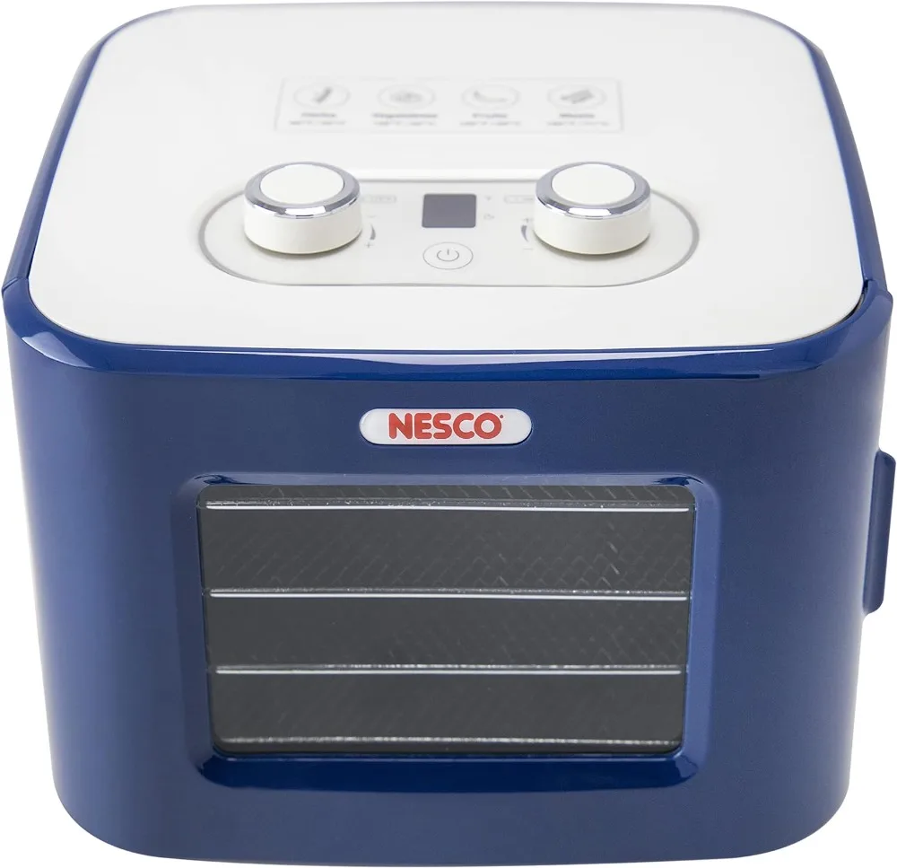 

NESCO FD-41B Snackmaster Jr Food Dehydrator for Beef Jerky, Fruit, Herbs, and Snacks, 4 Trays, Blue