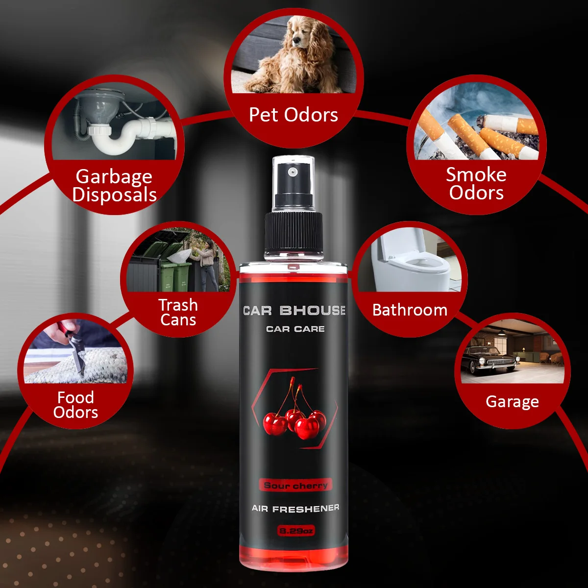 Blumen-Frucht-Duft Auto-Lufterfrischer-Spray, 8,29oz/245ml Große Kapazität, Langanhaltender Duft, Geeignet für Auto, Zuhause, Hotel, Geschenk – Detail 15
