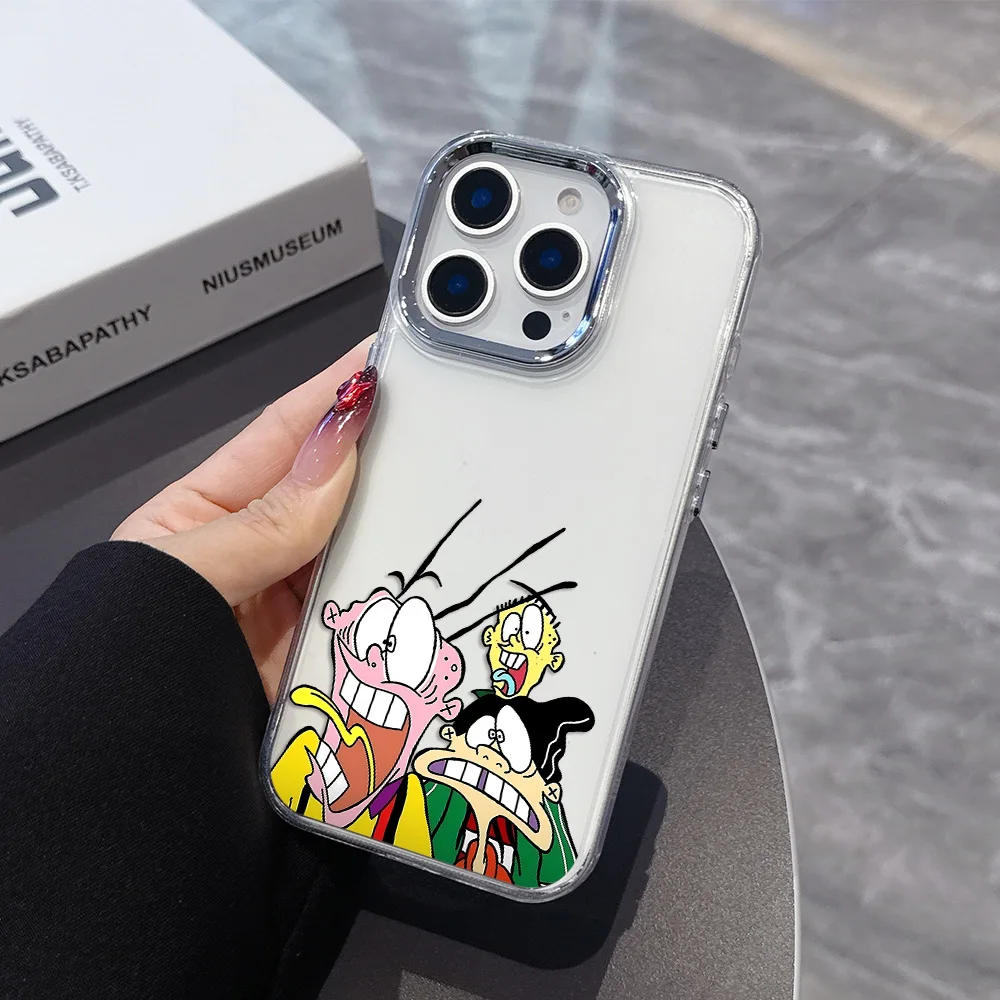 حافظة هاتف كارتونية E-Ed Edd N Eddy لهاتف آيفون 17 16e 16 15 14 13 12 11 mini Pro Max X XR XSMAX 8 Air Plus غطاء ناعم شفاف #4
