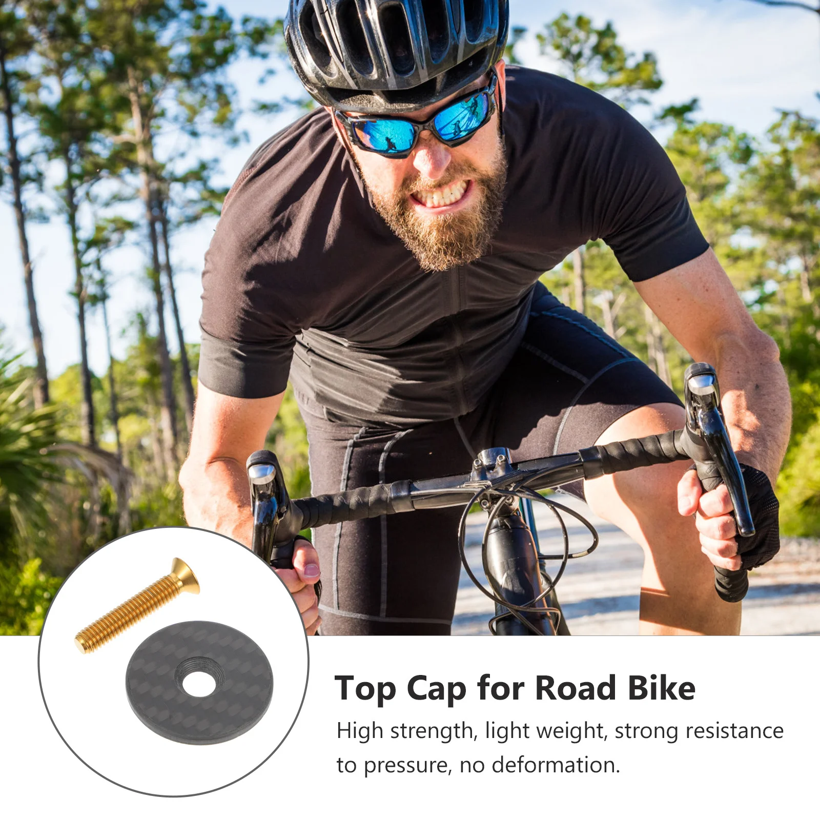 

1Set Bike Headset Cap Titanium Alloy Front Fork Cover Mountain Road Bike Accessories Durable Lightweight Stylish Outdoor Decor