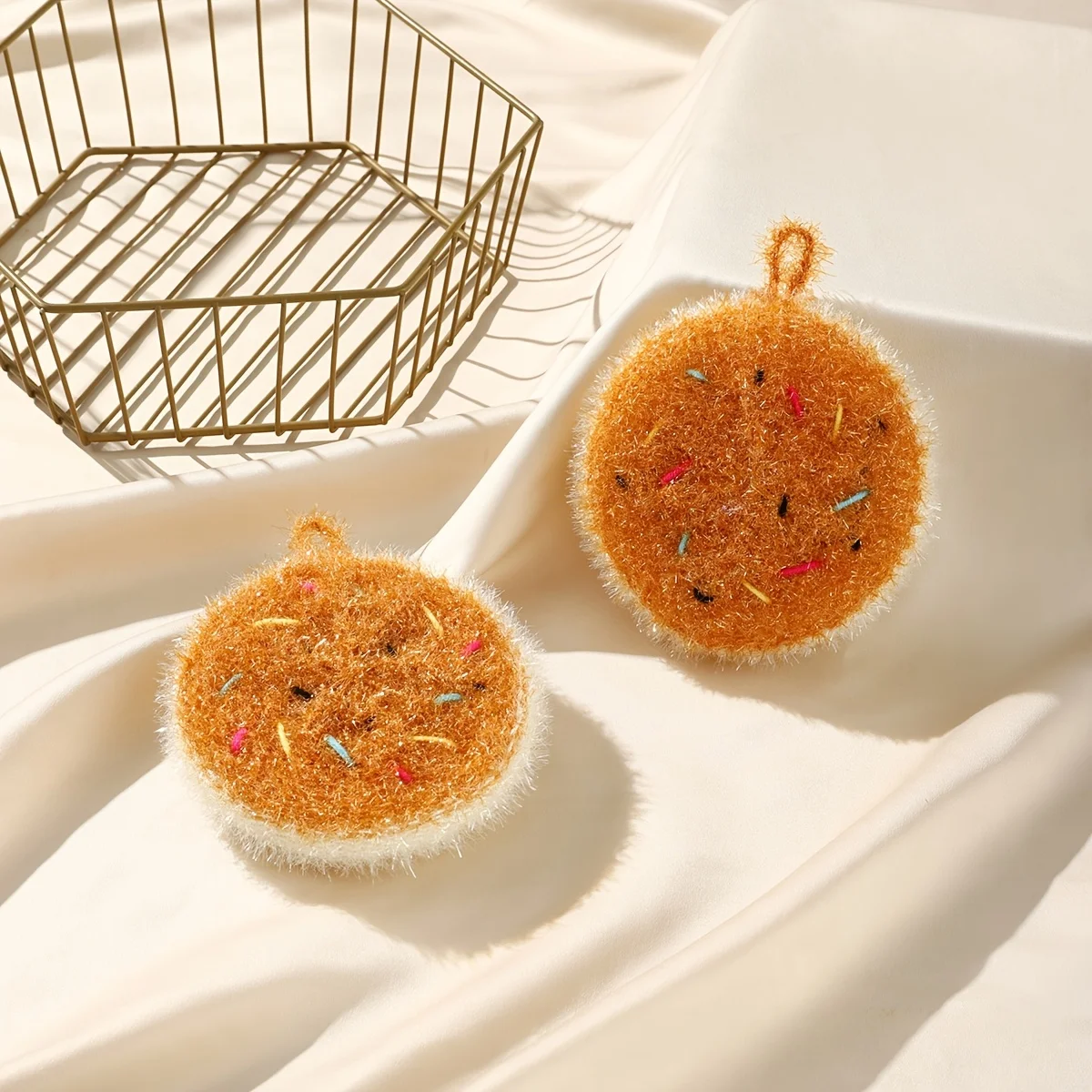 Kitchen Dish Brush, Acrylic Donut Cookie Decor, Hand Wash Dishcloth, Creative Funny Dish Scrubber, Best Home Gift