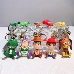 Disney Toy Story Keychains Anime Buzz Lightyear Woody Lotso Keyring Collection Doll Bag Car Accessory Christmas Gifts