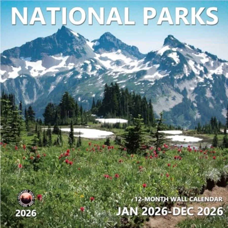 

2026 Wall Calendar 12 Month tiol Parks Large Wall Calendar 2026 from January to December 2026 Thick and Sturdy Glossy Paper for