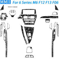 For BMW 6 Series M6 F12 F13 F06 2011-2018 Forged Carbon Fiber Gear Shift Air Outlet Window Lift Panel Set Car Interior Sticker