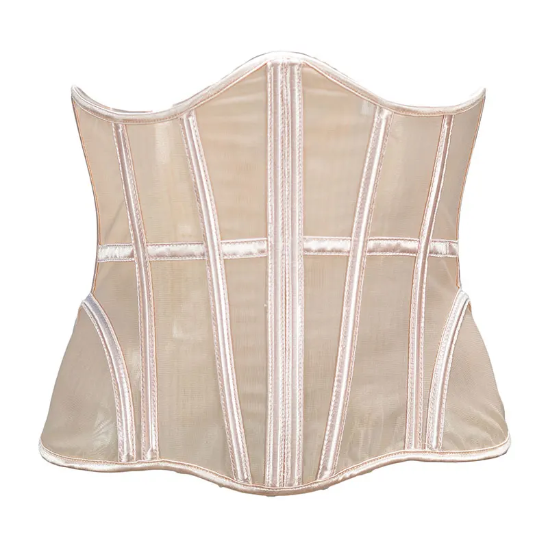 Sexy Corset Underbust Women Gothic Corselet Top Curve Shaper Strap Slimming Cincher Mesh Breathable Fishbone Shaped Corse