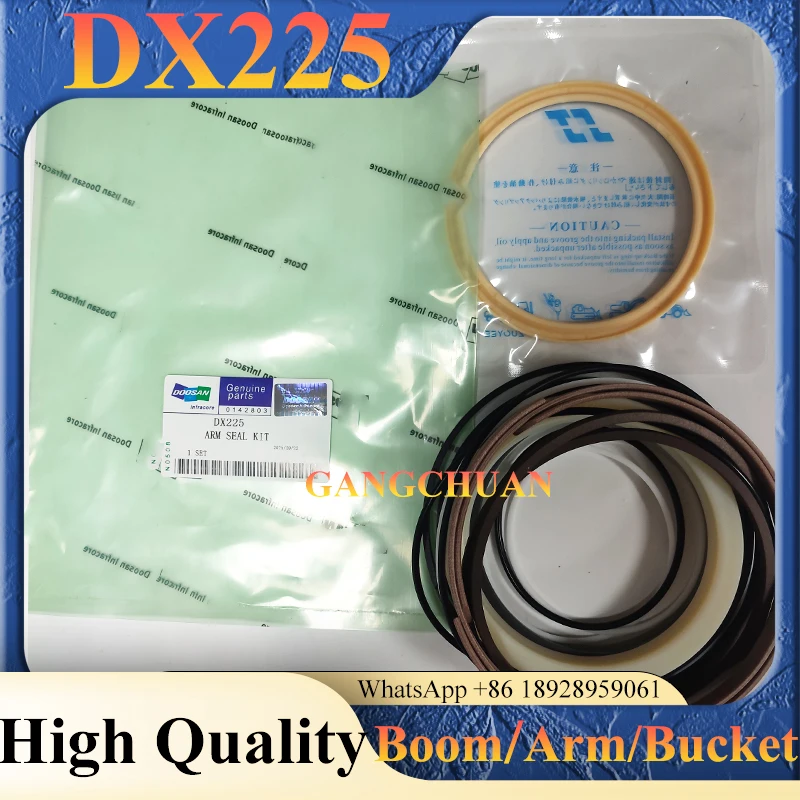 

DX225 Комплект для ремонта сальника гидравлического цилиндра экскаватора Комплект уплотнений ковша рычага стрелы для обслуживания тяжелого оборудования