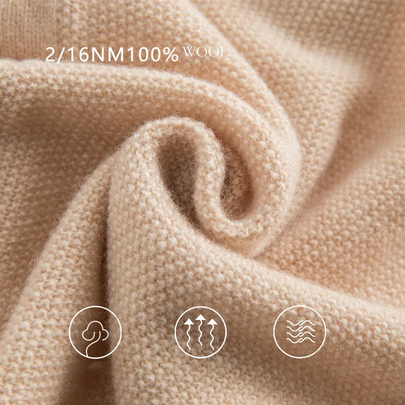 Autumn Winter 100% Wool Sweater Cardigans O-neck Raglan Sleeve Single Breasted 3D Seamless Knitted Cardigan