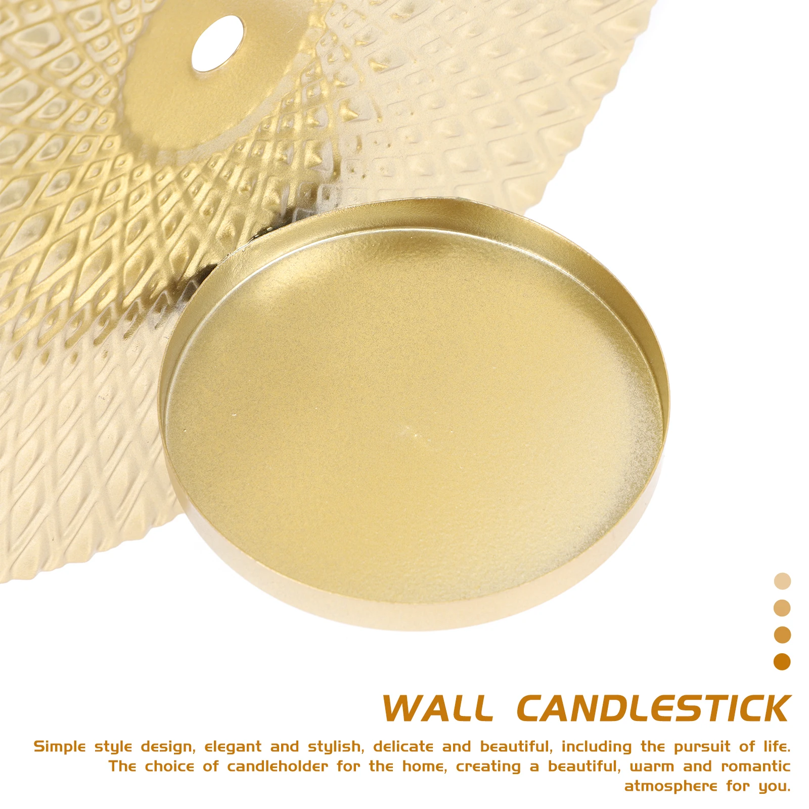 

Elegant Wall Candleholder Iron Base Decorations Exquisite Candleholder Adornment for Home Bar Restaurant Stylish Warm Atmosphere