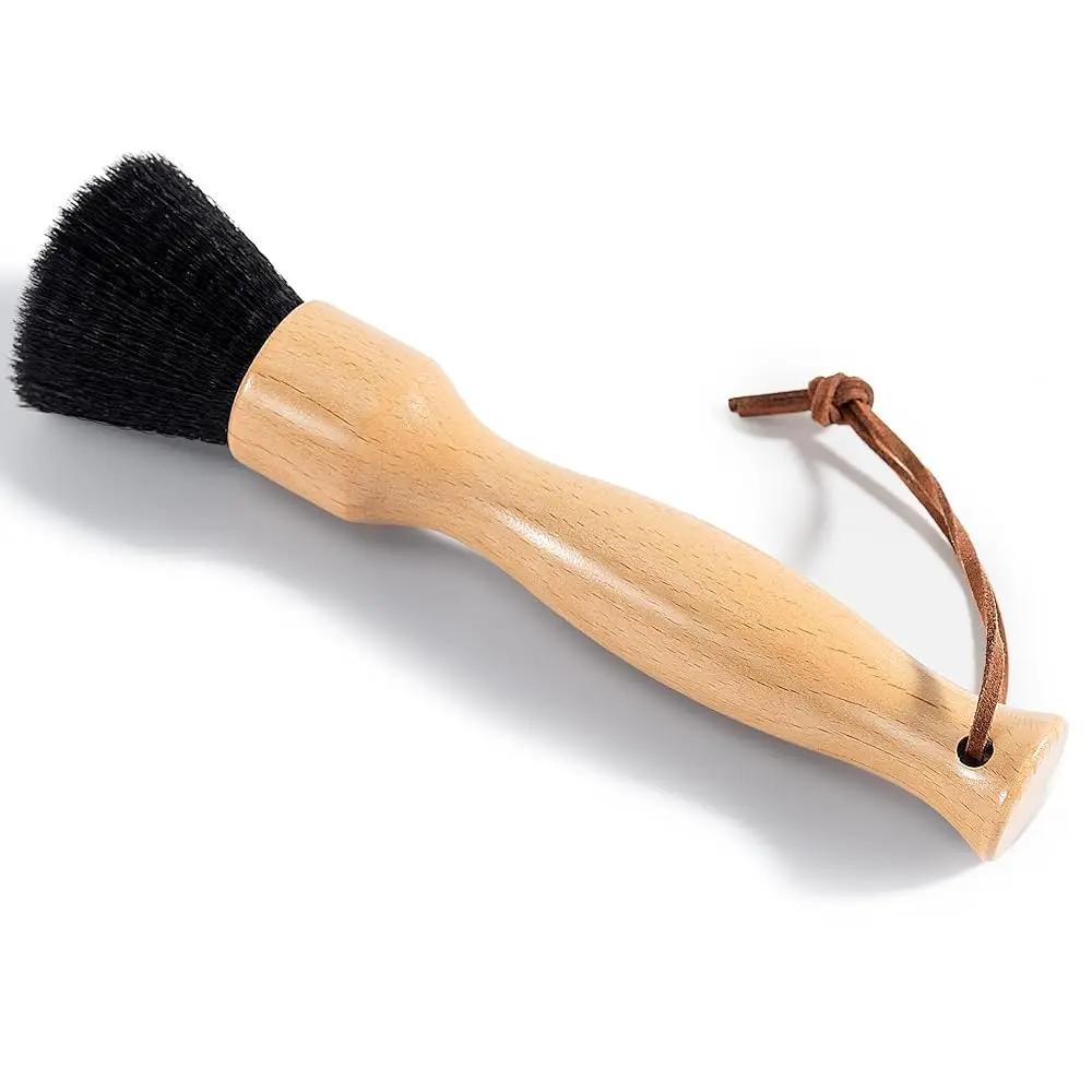 

Щетка для чистки кофемолок, инструмент для чистки кофемашин, щетка с пушистой и мягкой щетиной и ручкой из бука