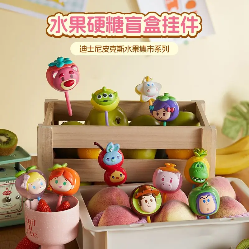 Genuine MINISO Disney Pixar Fruit Market Series Fruit Hard Candy Blind Box Decoration Pendant Ornament Model Toy Gift