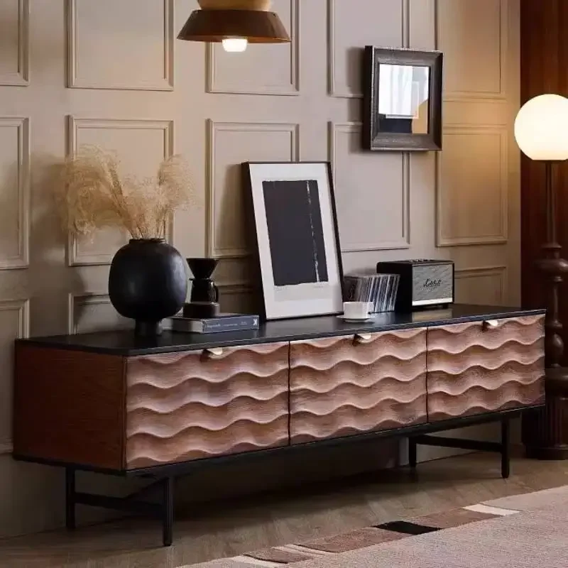 # Brown Luxury Tv Cabinet Custom Decoration Wood Unique Storage Tv Cabinet Mid Century Wooden Szafka Pod Telewizor Furniture
