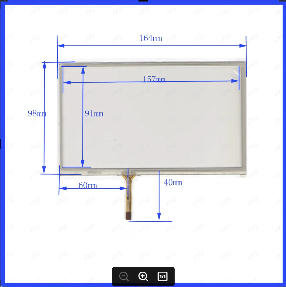 ZhiYuSun XWT1353  164*98mm  7inch 4 wire  TOUCH SCREEN   touch panel   this is compatible  164*98