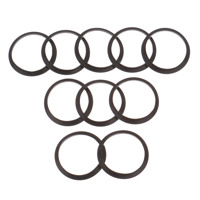 C 10Pcs Black Food Grade Soft Silicone O-rings Rubber Gaskets for Nespresso Stainless Steel Coffee Refillable Capsules Body Cup