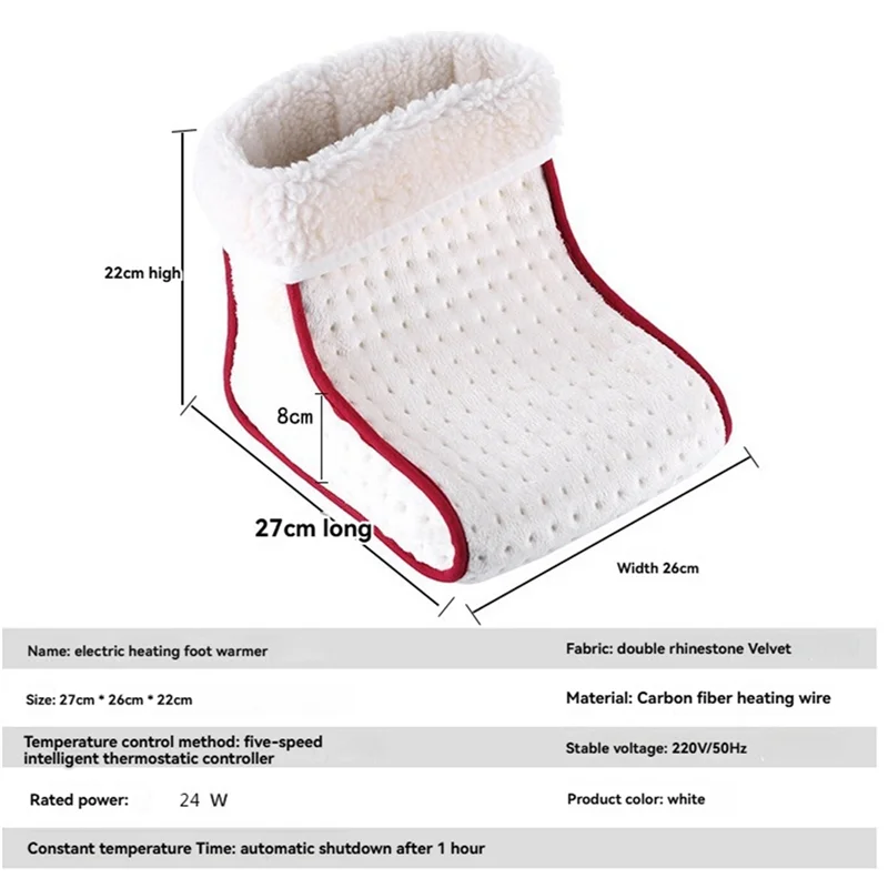 A40Z-Electric Foot Warmer Double-Side Electric Foot Heating Pad Foot Warmers For Home Office Under Table Desk