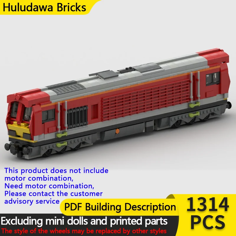 

City Car Model MOC Building Bricks Class 66 Diesel Locomotive Modular Technology Children Holiday Gifts Assemble Toys Suit