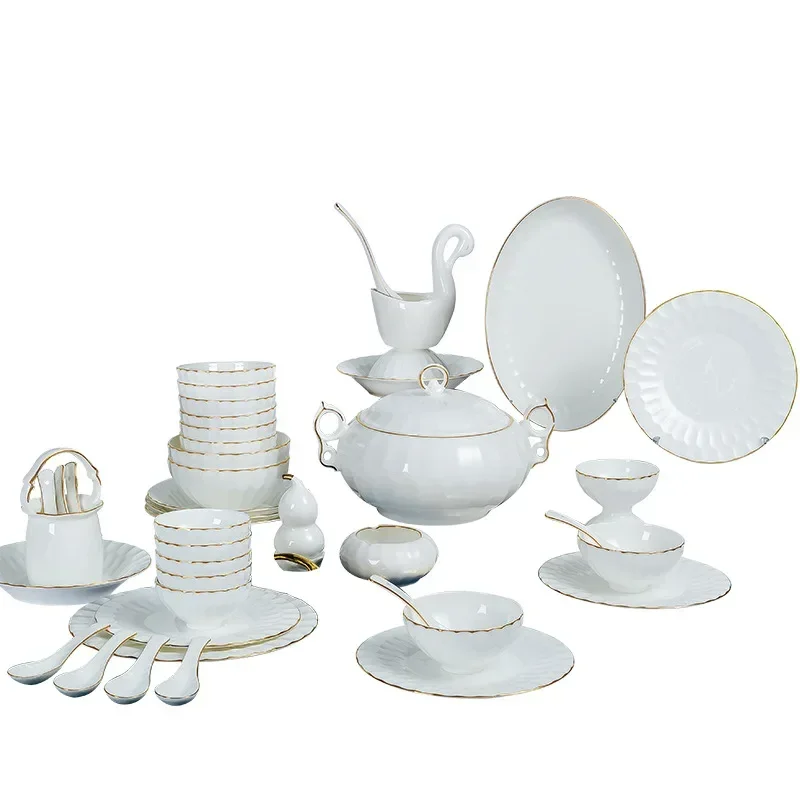 Dish set, household light luxury, modern simplicity, ceramic dish gifts