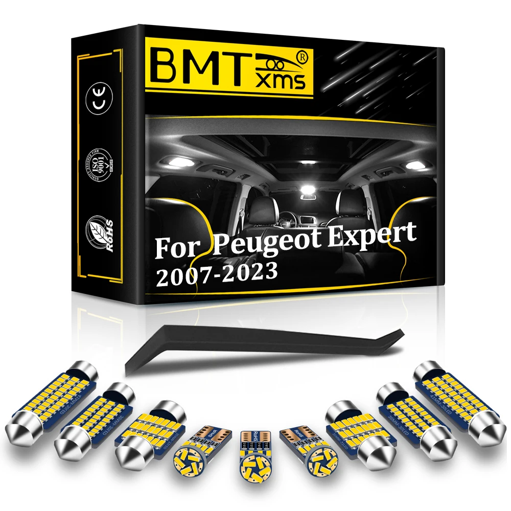 

BMTXMS 11Pcs For Peugeot Expert 2007- 2018 2019 2020 2021 2022 2023 Canbus LED Bulb Interior Dome Reading Glove Box Light Kit