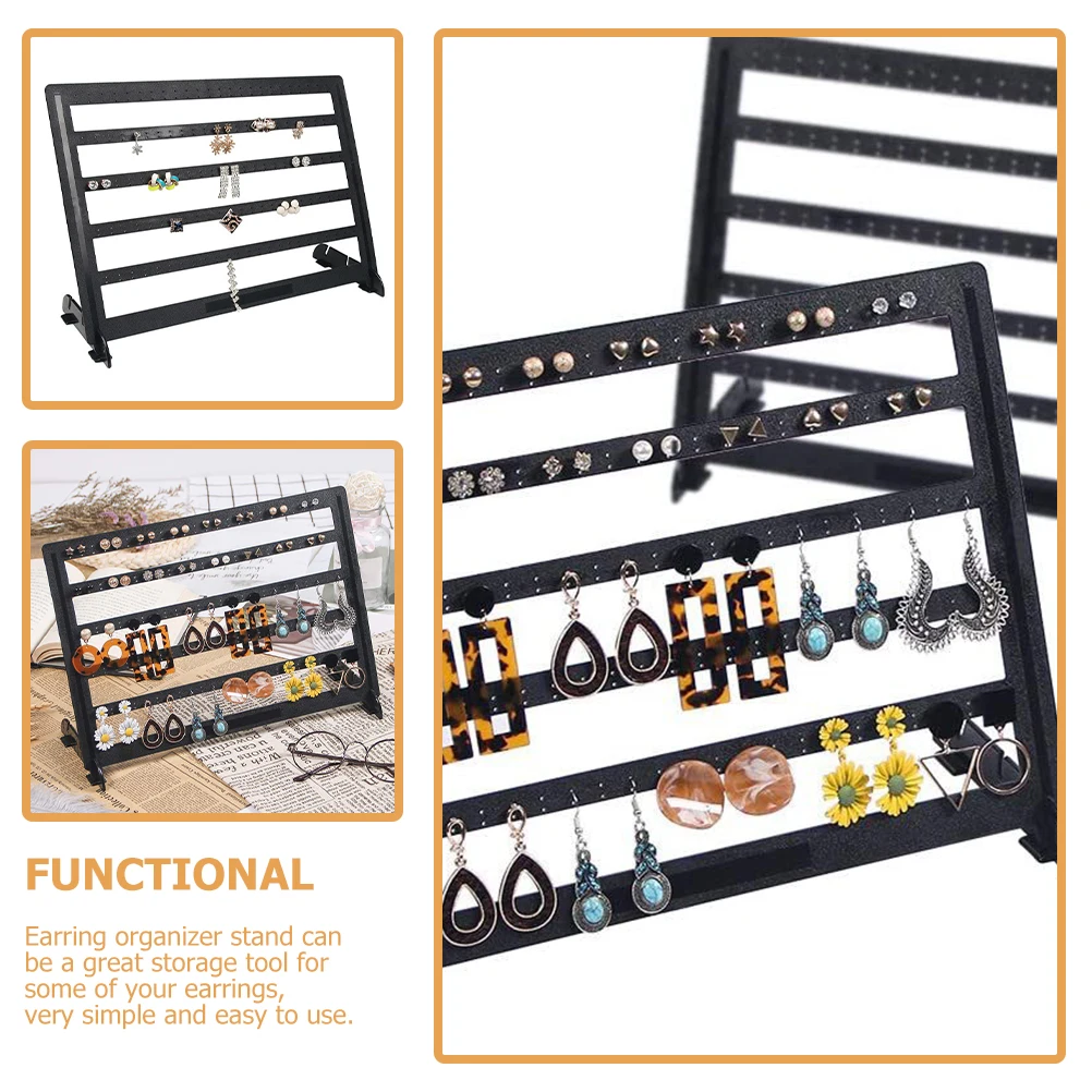 

Earring Holder Stand ABS Plastic Detachable Desktop Organizer Storage Rack For Earring Cards Stand Cards Accessories