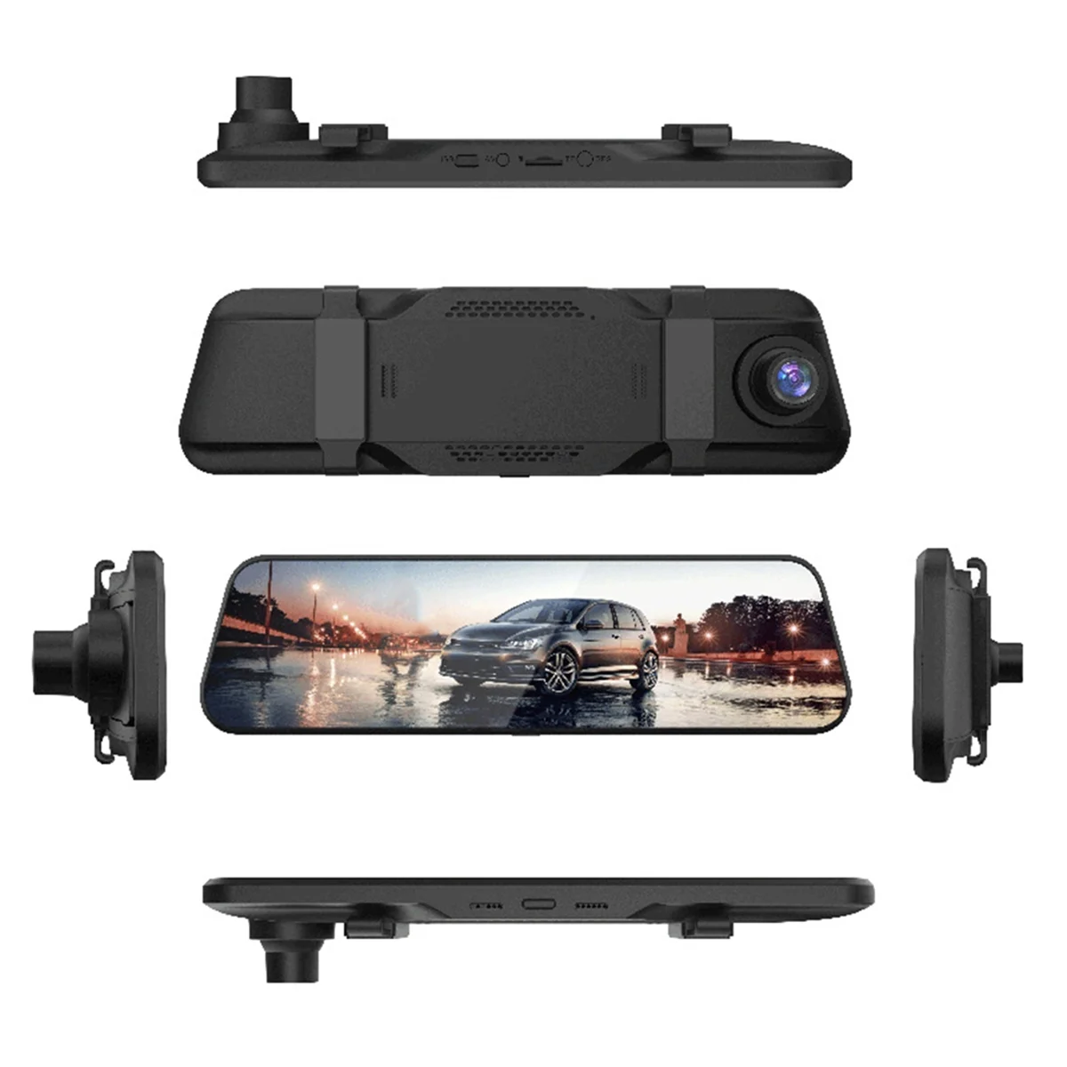 新しいタッチ 9.66 インチ正方形スクリーン 1080P HD Wifi ストリームメディアバックミラーダッシュカムカーレコーダーシステム